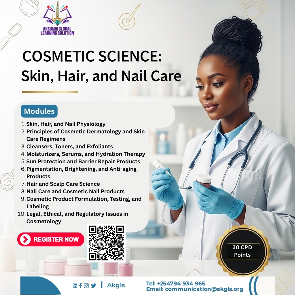 COSMETIC SCIENCE: SKIN, HAIR, AND NAIL CARE Course Image