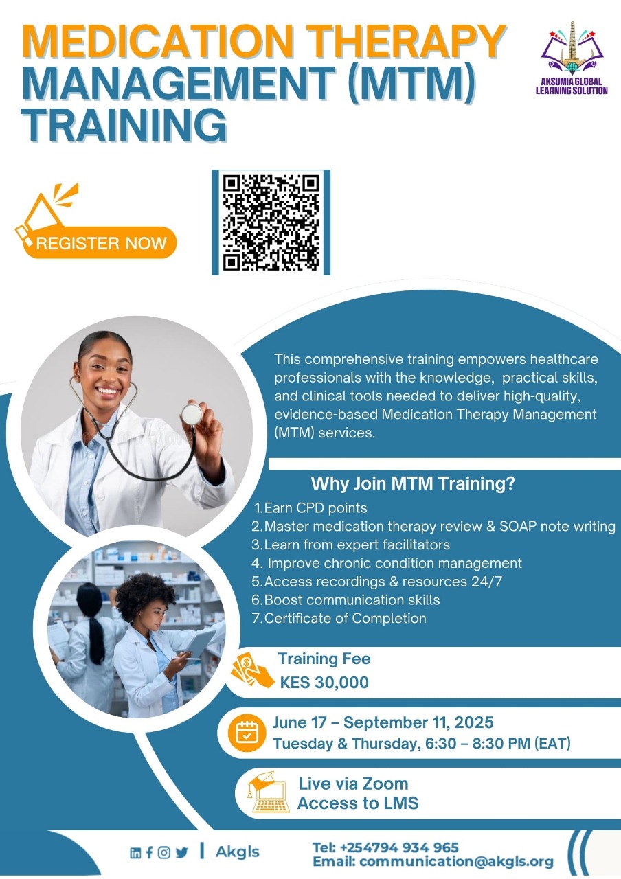 Medication Therapy Management course showing pharmacist consulting with patient